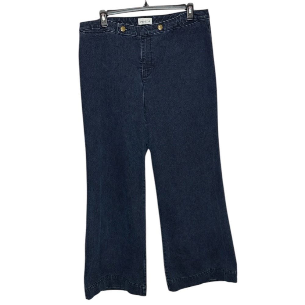 VTG Venezia Wide Leg Dark Denim Jeans. Size 20
